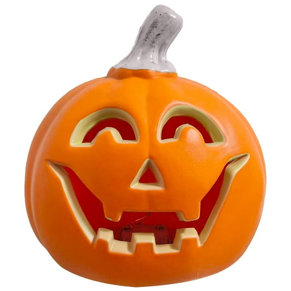 Glow-in-the-Dark Halloween Pumpkin Lanterns - 12.8" Outdoor Decor with LED Lights, Waterproof Jack-O-Lanterns for Yard/Party Decorations