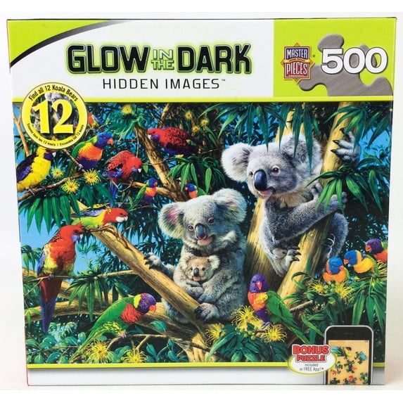 Glow in the Dark Hidden Images - Koala Bears Great Condition