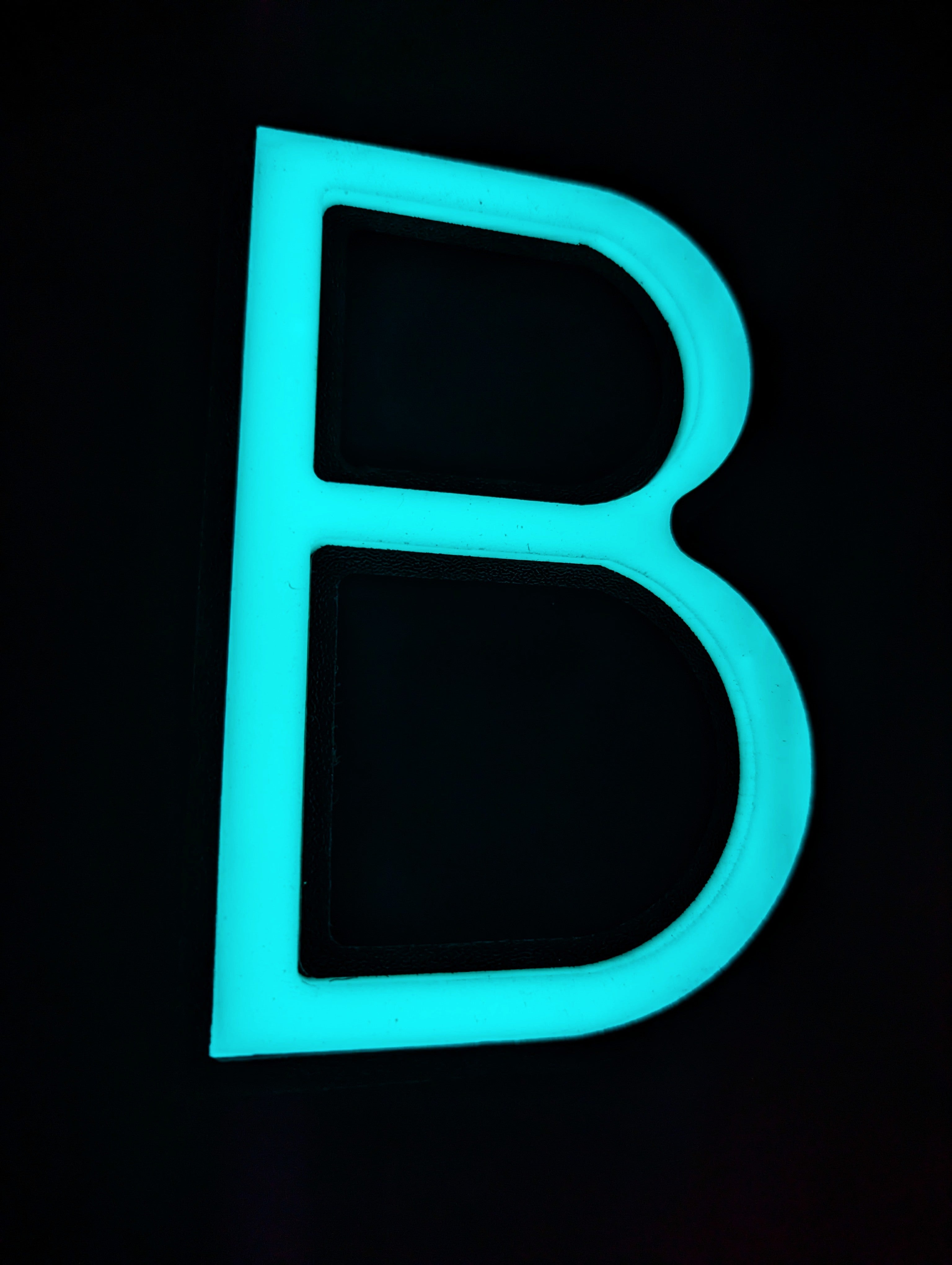 Glow in the Dark House Numbers Aqua / Solar Powered House Numbers Aqua