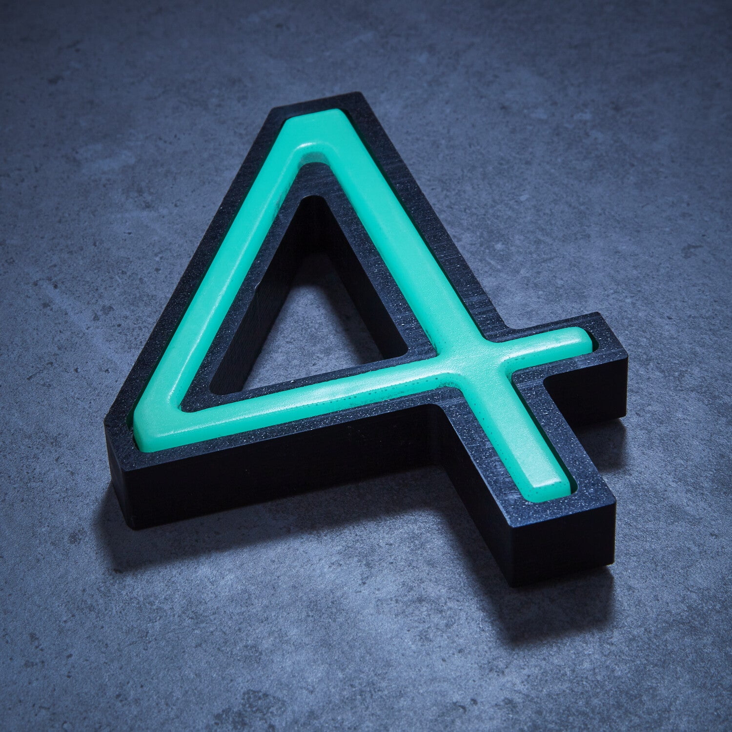 Glow in the Dark House Numbers Aqua / Solar Powered House Numbers Aqua