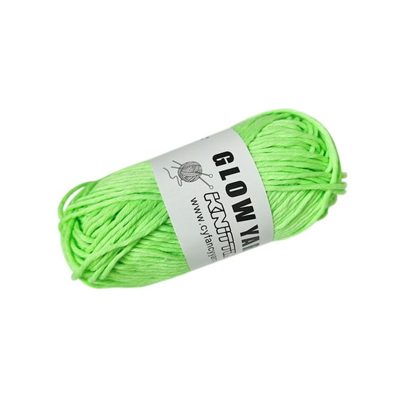 Glow-in-the-Dark Knitting Yarn, Luminous DIY Craft Thread for Hand Weaving, Crochet Projects, and Nighttime Textile Creations