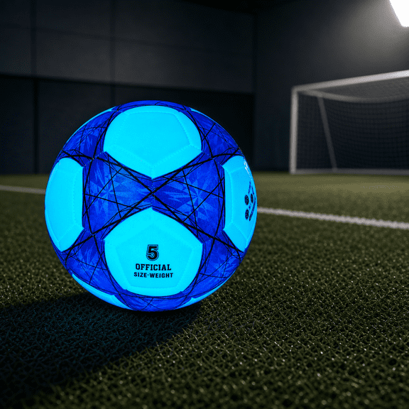 Glow in the Dark Light Up Soccer Ball Size 3 4 5 with Pump for Men Youth Adults Night Play