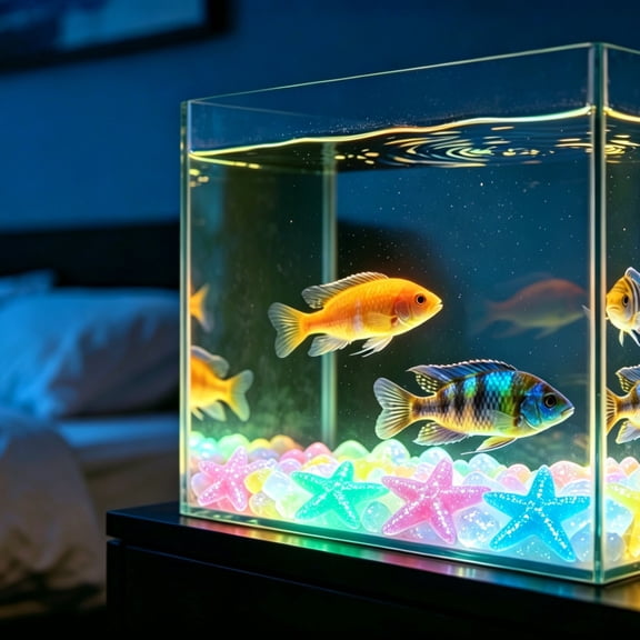 Glow-in-the-Dark Luminescent Art Object with Long Afterglow for Home Decor and Ambient Lighting