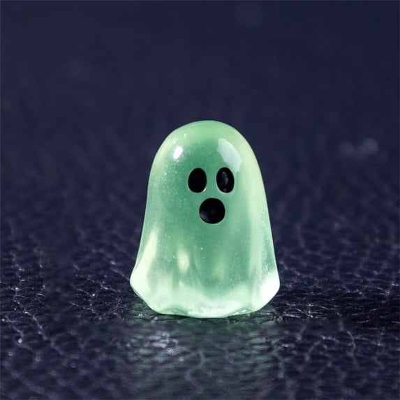 Glow-in-the-Dark Mini Ghost Figurines – Cute Resin Halloween Decorations for Terrariums, Table Scatter, and Party Favors