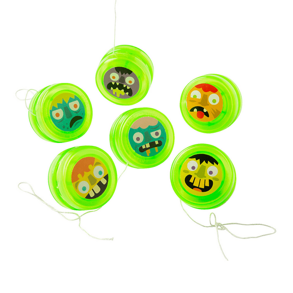 Glow-in-the-Dark Mini Zombie YoYos - 48 Pc., Halloween, Toys, 48 Pieces