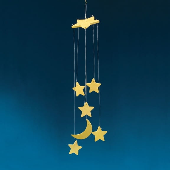 Glow-in the-Dark Moon & Stars Mobile Craft Kit (Pack of 12)