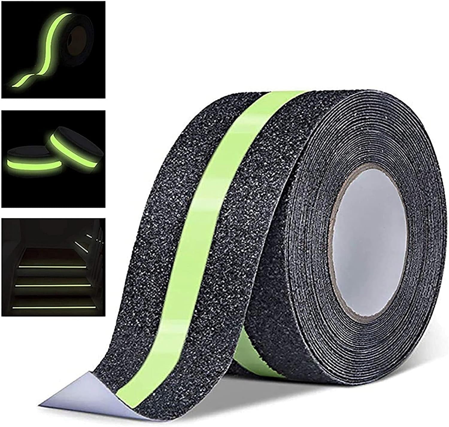 Glow-in-the-Dark Non-Slip Tape, 10m x 5cm, Safe Steps for Indoors & Outdoors, Stair Tread Grip