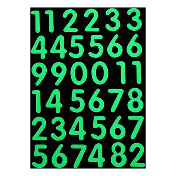 Glow in the Dark Numbers and Letters Self Wall Decals Removable Fluorescent Stickers for Home
