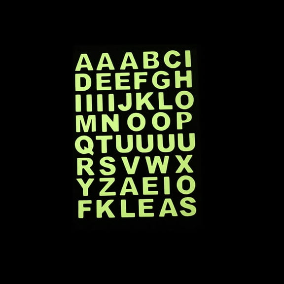 Glow in the Dark Numbers and Letters Self Wall Decals Removable Fluorescent Stickers for Home