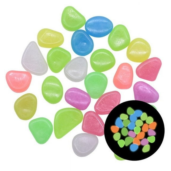 Glow in the Dark Pebbles 25 and 50 for Walkways, Garden, Patio, Lawn, Yard