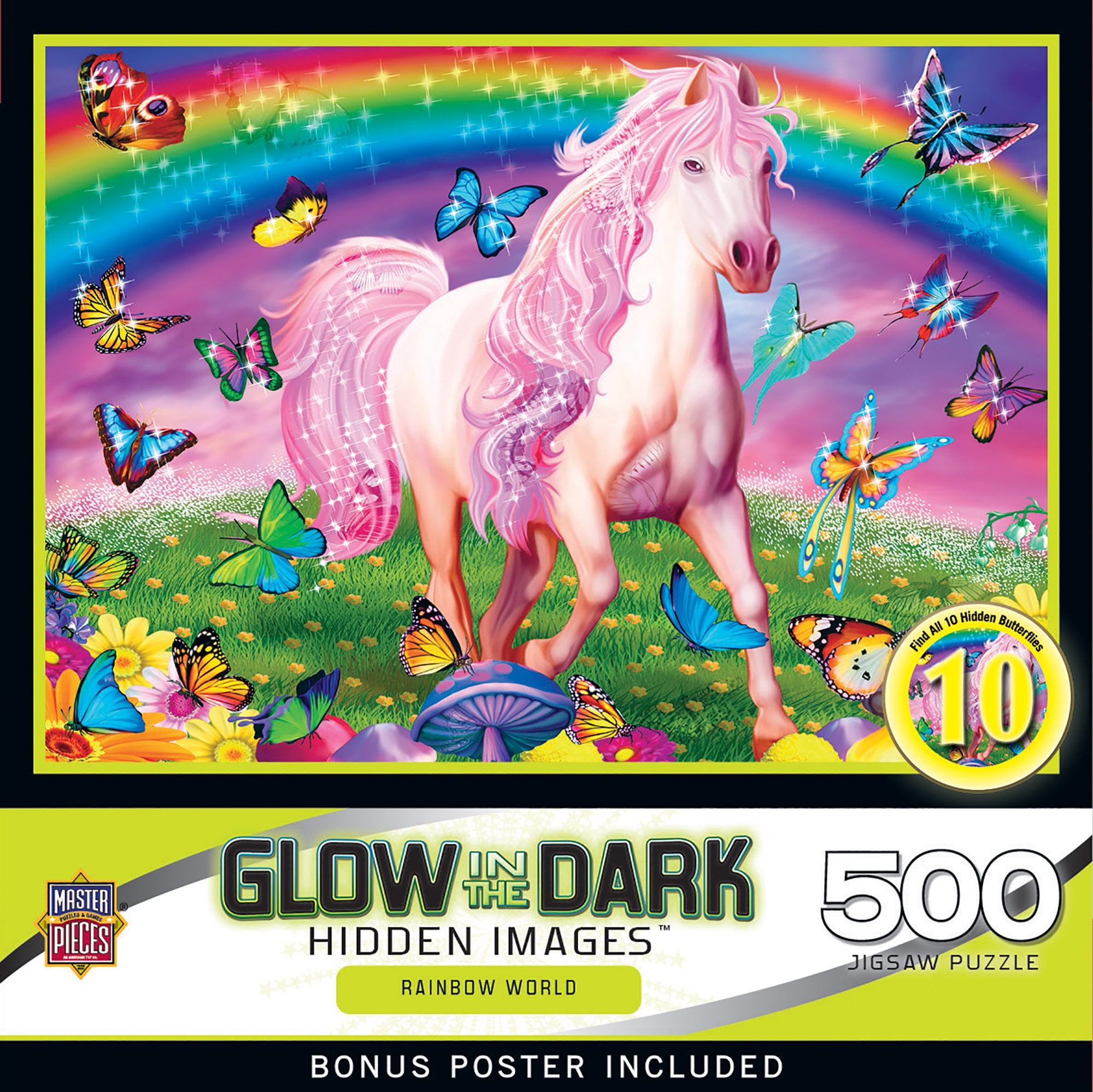Glow in the Dark - Rainbow World 500 Piece Puzzle
