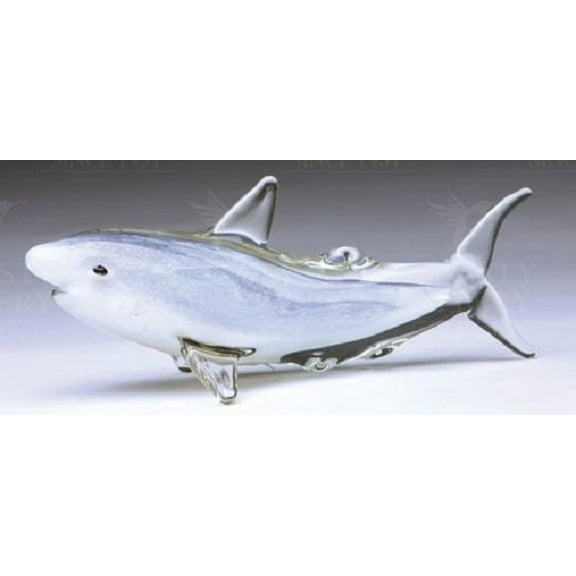 Glow in the Dark Shark Ocean Sea Life Glass Figurine