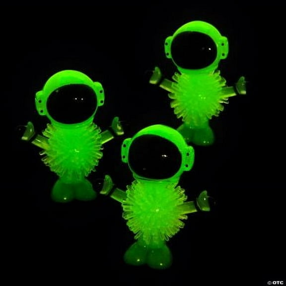 Glow in the Dark Space Astronaut Porcupine Characters, Birthday, Toys, 12 Pcs