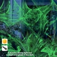 thumbnail image 1 of Glow in the Dark Spider Web Halloween Decoration with 100 fake spiders, Large Sized 1400 sq. ft, Horror Party Favor Haunted House Decor, 1 of 8