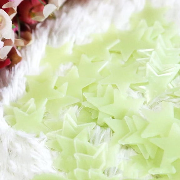 Glow in the Dark Star Stickers, 1.18 Inch, 100-Pack, Creates Magical Night Sky Ceiling, Perfect for Kids' Bedroom and Nursery Decor