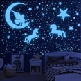 thumbnail image 1 of Neasyth Glow in The Dark Stars for Ceiling, 915 Pcs Unicorn Wall Stickers for Nursery Bedroom Decor, 1 of 7