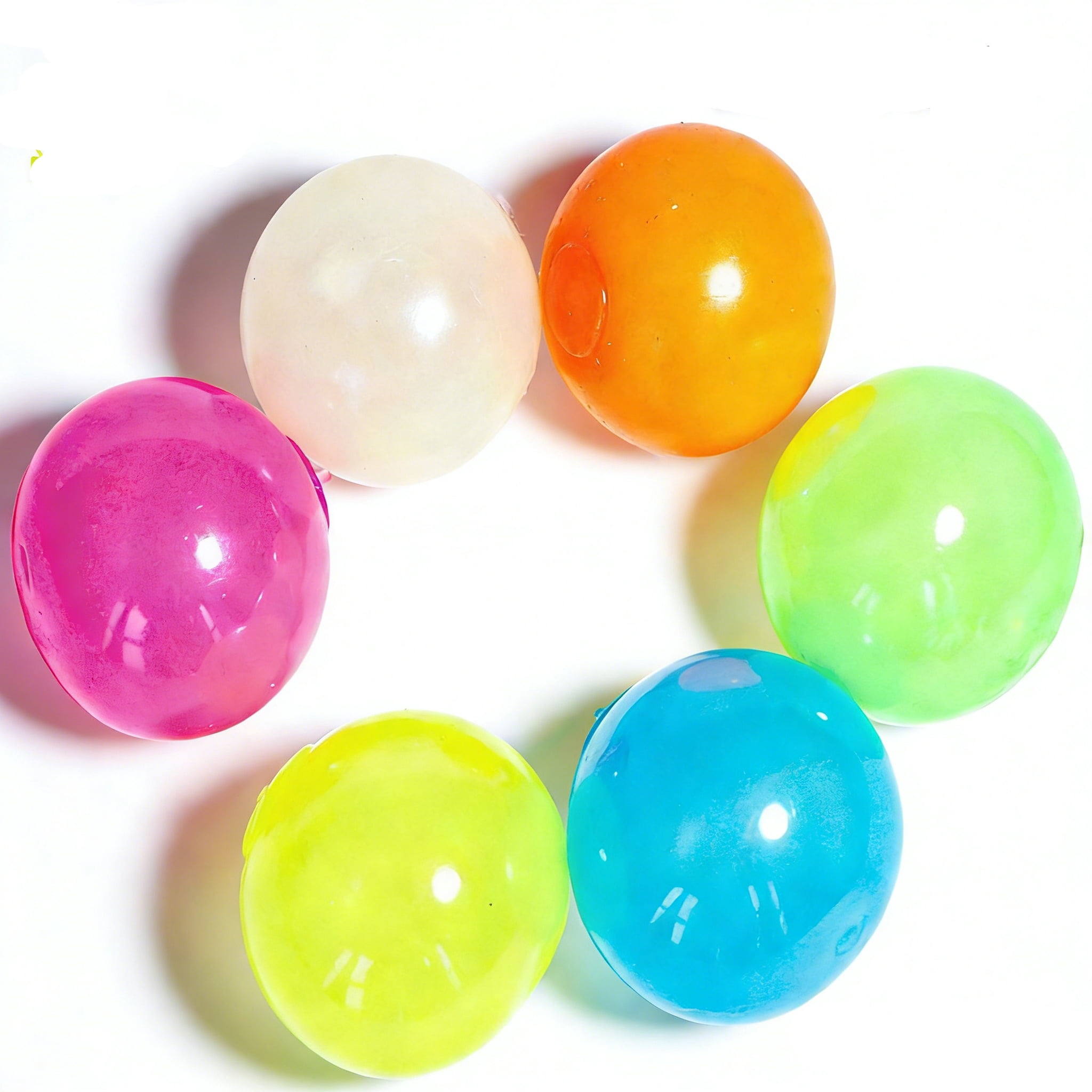 Glow in the Dark Sticky Ceiling Balls, 12PCS Stress Relief Fidget Toys for Teens & Adults-yj