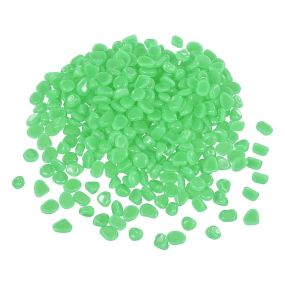 Glow in the Dark Stones, Luminous Pebbles Stones Glowing Rocks for Fish Tank Outdoor Garden, 3000 Pcs & Cyan