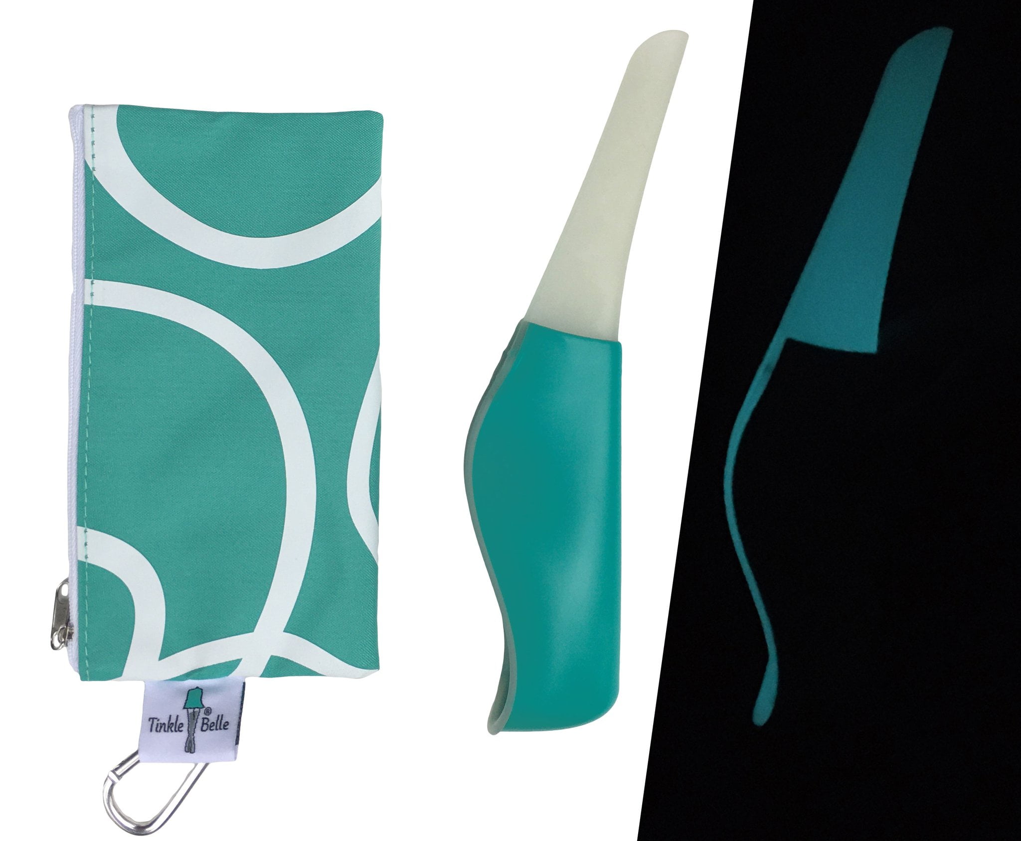 The Tinkle Belle Female Portable Urination Device, Plastic, Glow in the Dark