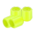 thumbnail image 1 of Glow in the Dark Tire Valve Caps Set Luminous Fluorescent Wheel Stem Covers Waterproof ABS Universal Fit Cars SUVs Bikes 4 Pack Multi Color, 1 of 3