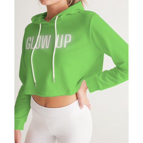 Glow up Gear Shirt Women's Cropped Hoodie