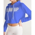 thumbnail image 1 of Glow up Gear blur blue Women's Cropped Hoodie, 1 of 8