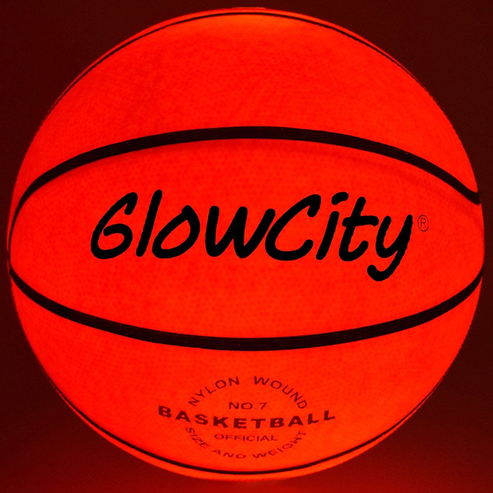 GlowCity Glow in the Dark Basketball, Official Size and Weight 