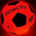 thumbnail image 1 of GlowCity Light up LED Soccer Ball, Glows in The Dark with Bright LED Battery Powered Lights, Size 4, 1 of 5