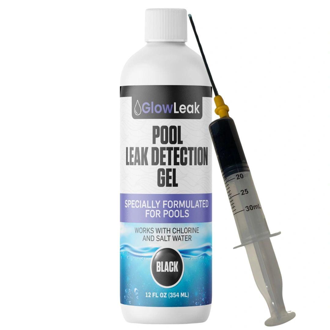 GlowLeak Leak Detector For Pools W/ Applicator Black/Blue 12oz Pool