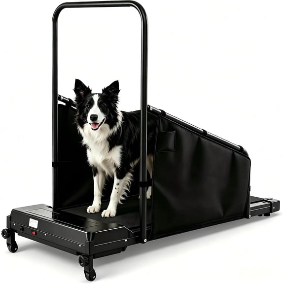 GlowPlume Dog Treadmills for Small/Medium Dogs - Pet Runner with Remote, Display Monitor, Adjustable Incline, Shock-Absorbing Belt & Wheels, 3 in 1 Dog Running Machine Walking Pad for Indoor Exercise