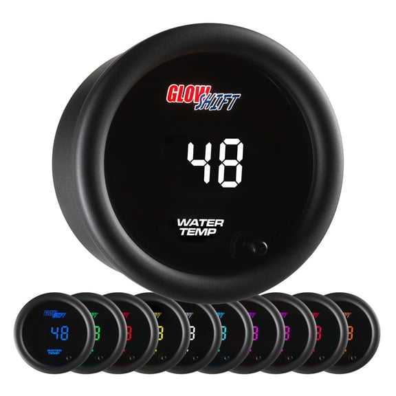 GlowShift 10 Color Digital Celsius Water Temperature Gauge