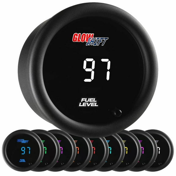 GlowShift 10 Color Digital Fuel Level Gauge