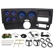 GlowShift | 1973-1987 3rd Generation Chevrolet C10 Dash Panel with Tinted 7 Color Series 6 Gauge Diesel Set