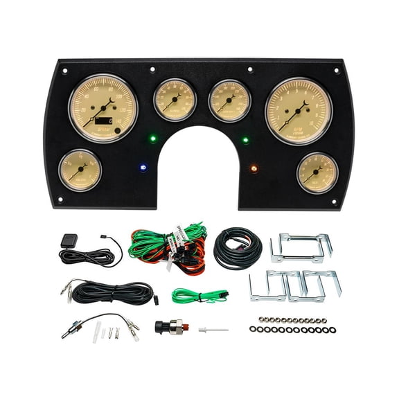 GlowShift | 1982-1989 3rd Generation Chevrolet Camaro Dash Panel with Antique White Classic Series 6 Gauge Set