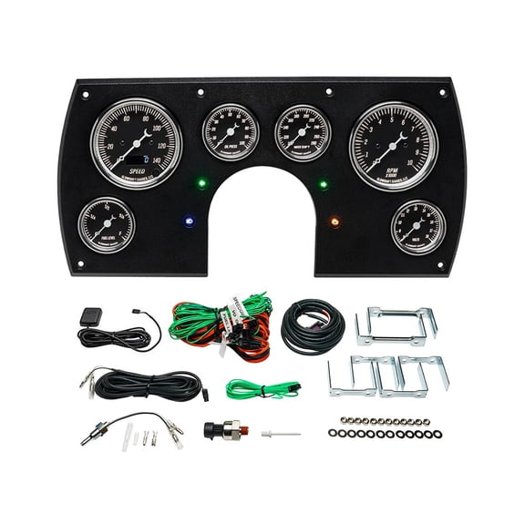 GlowShift | 1982-1989 3rd Generation Chevrolet Camaro Dash Panel with Black Classic Series 6 Gauge Set