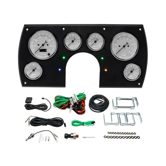 GlowShift | 1982-1989 3rd Generation Chevrolet Camaro Dash Panel with White Classic Series 6 Gauge Set