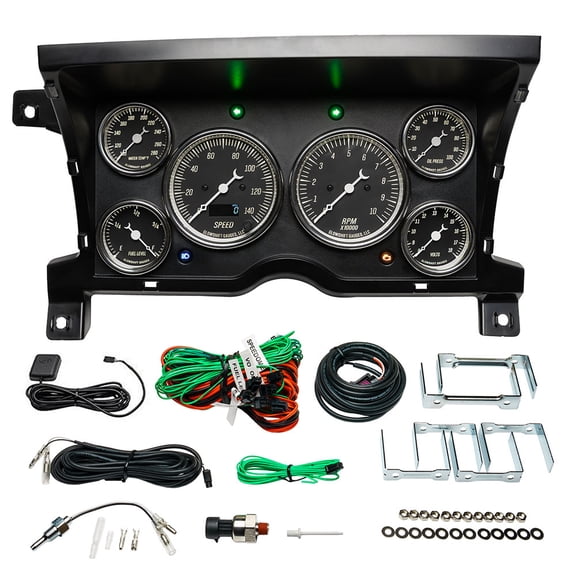 GlowShift | 1992 GMC Sonoma GT Dash Panel with Black Classic Series 6 Gauge Set