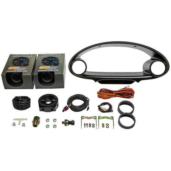 GlowShift 1994-2001 Acura Integra Dual Cluster Gauge Package with Tinted 7 Color GS14 Gauge Set