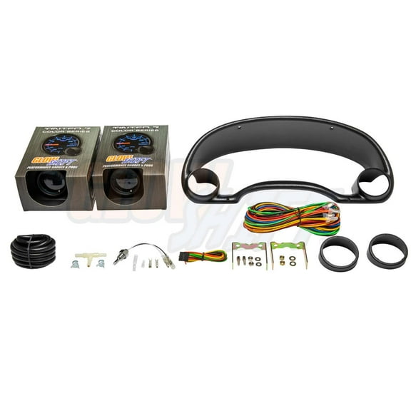 GlowShift 1995-1999 Mitsubishi Eclipse Dual Cluster Gauge Package with Tinted 7 Color GS17 Gauge Set