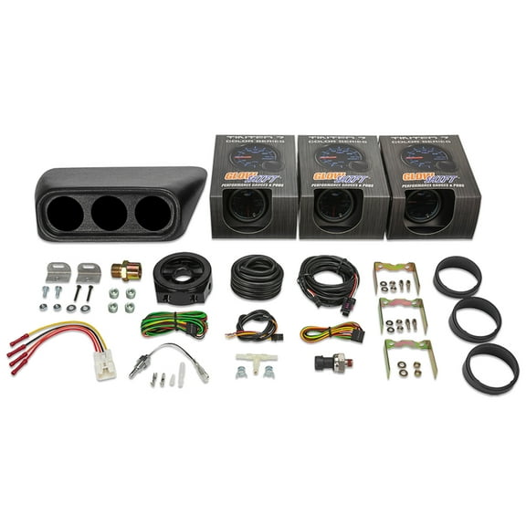 GlowShift | 2002-2007 Subaru Impreza WRX Dash Gauge Pod with Tinted 7 Color Series 30 PSI Boost Vacuum Gauge, Oil Pressure Gauge and Oil Temp Gauge