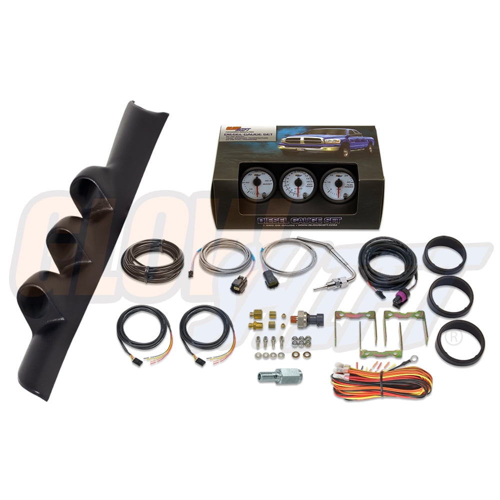 GlowShift | 2nd Gen 1994-1997 Dodge Ram 5.9 Cummins Black Triple Pillar ...
