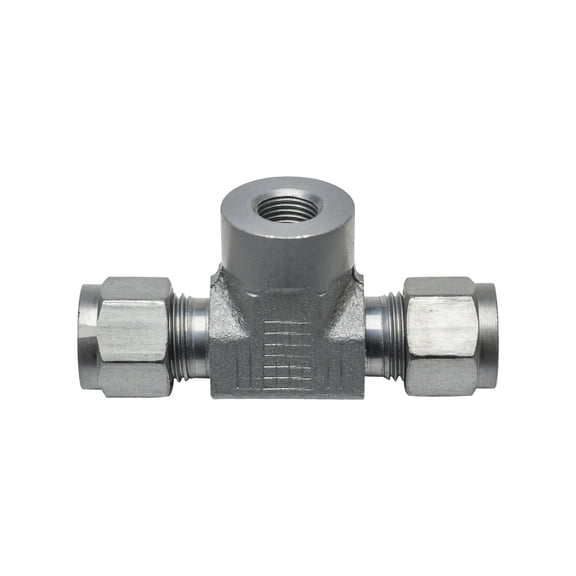 GlowShift | 3/8" Transmission Line T-Fitting Adapter for Car and Truck Trans Temp Gauge Sensors