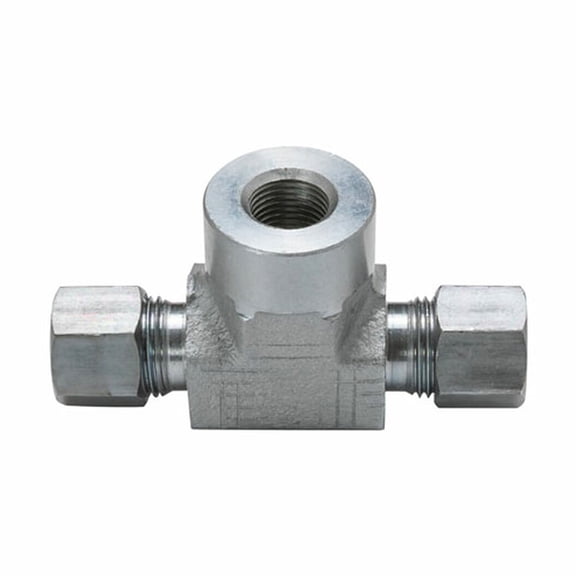 GlowShift | 5/16" Transmission Line T-Fitting Adapter for Car and Truck Trans Temp Gauge Sensors