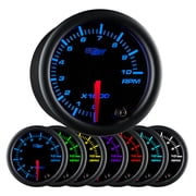 GlowShift Black 7 Color Tachometer Gauge