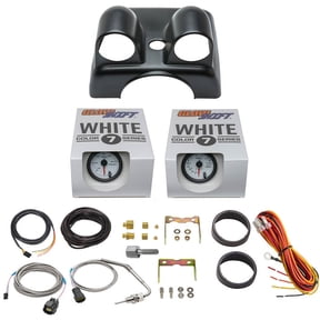 GlowShift Dual Steering Column Pod w/ 60 Boost & 1500 EGT Gauges for 03-09 Dodge Ram Cummins