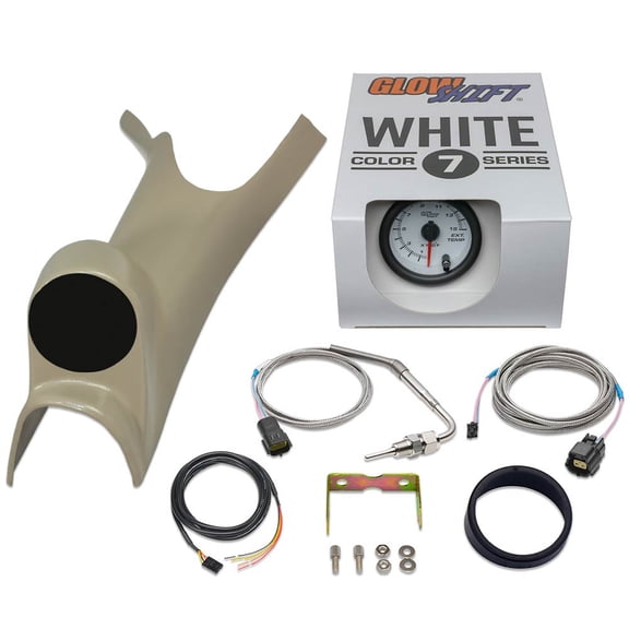 GlowShift | Factory Color Matched Taupe Single Pillar Pod with Grab Handle Cutout for 3rd Gen 2003-2009 Dodge Ram Cummins 2500 & 3500