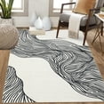 thumbnail image 1 of GlowSol 10' x 13' Large Area Rug Modern Abstract Area Rug Soft Non-Shedding Low Pile Rugs for Living Room Bedroom, Cream Black, 1 of 7