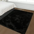 thumbnail image 1 of GlowSol 10' x 13' Large Shag Rug Modern Shag Area Rug Ultra Soft Fluffy Rug Thick Plush Rug High Pile Non-Shedding Shaggy Rug for Living Room Bedroom, Black, 1 of 7