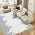 thumbnail image 1 of GlowSol 10' x 13' Large Washable Rug Geometric Striped Area Rug Soft Non Slip Low Pile Stain Resistant Carpet for Living Room Bedroom, Beige, 1 of 7
