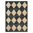 thumbnail image 1 of GlowSol 10'x13' Large Area Rug Modern Checkered Rug Geometric Distressed Trellis Rugs for Living Room Bedroom, Black Brown, 1 of 7